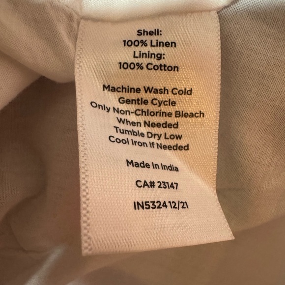 Talbots Linen Stripe Sleeveless Shift Dress Seaside Stripe Beach Coastal - Picture 8 of 12